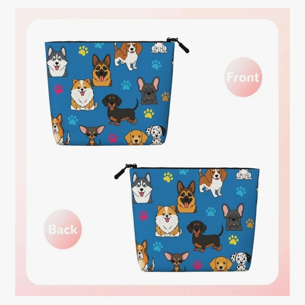 Travel Toiletry Bag for Boys - Cute Blue Puppy